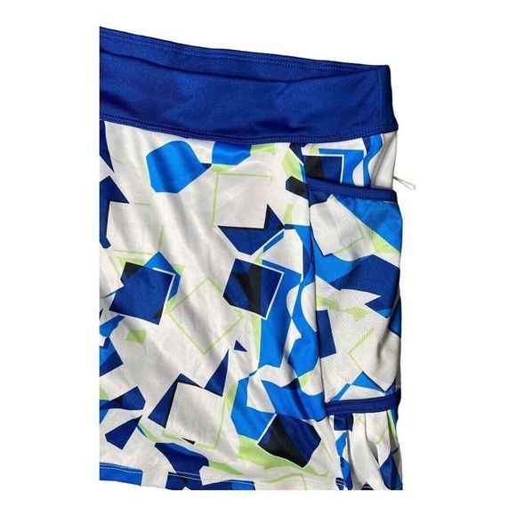 Grand Slam Skort Women's Small Blue Abstract‎ Print Side Pleat Tennis Pickleball - Picture 7 of 12